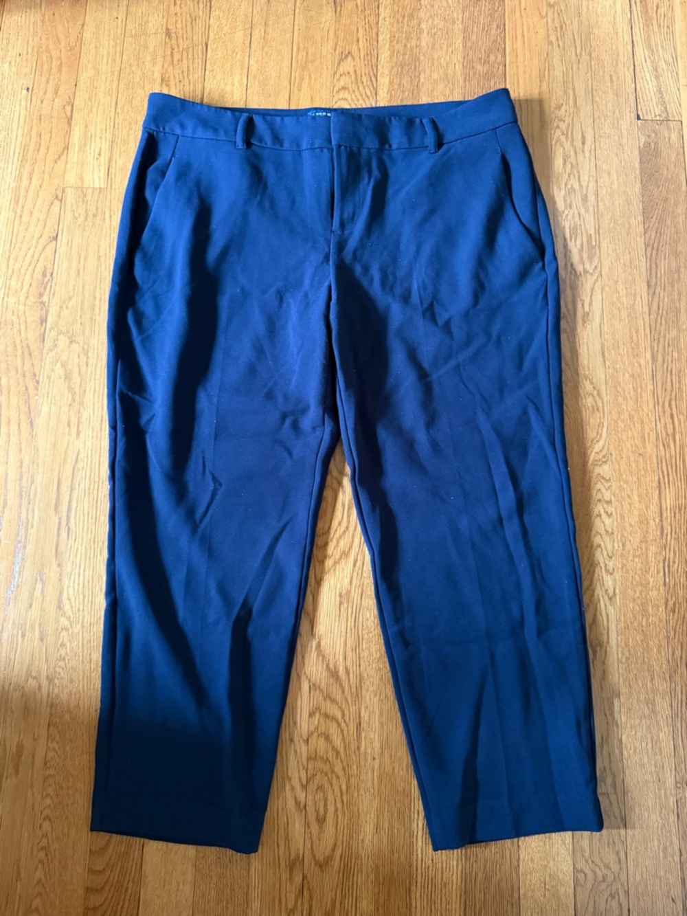 Old Navy Navy Harper Midrise Straight-Leg Trousers
